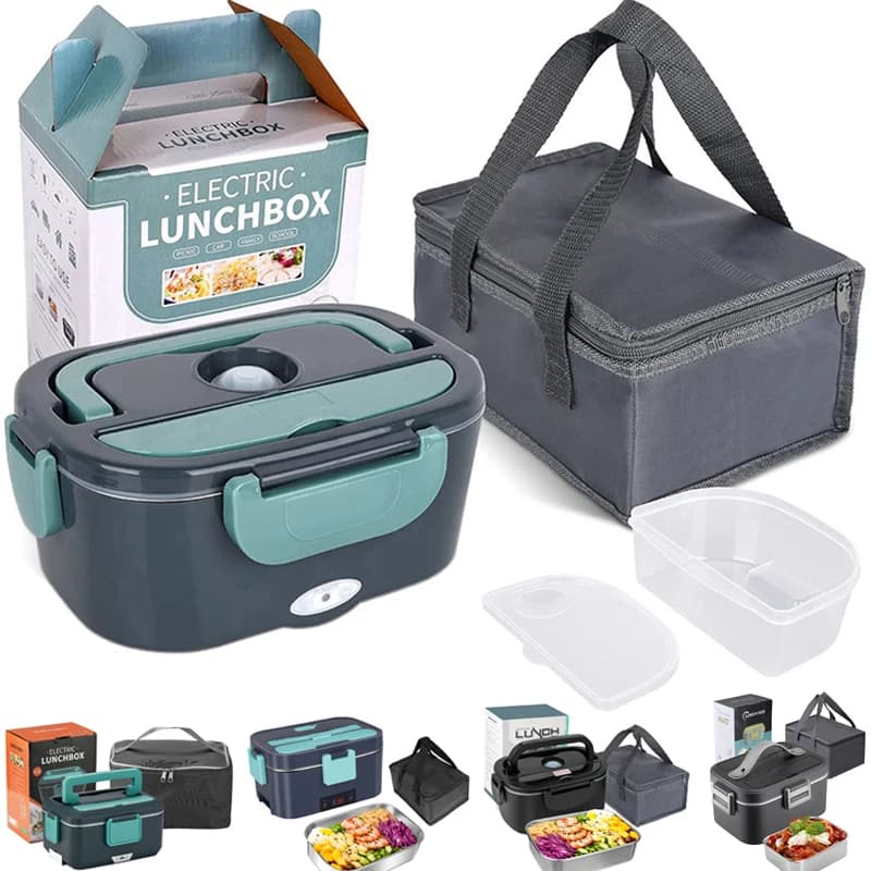 2 w 1 elektryczny lunch box, nieprzeciekający, podręczny podgrzewacz do jedzenia.